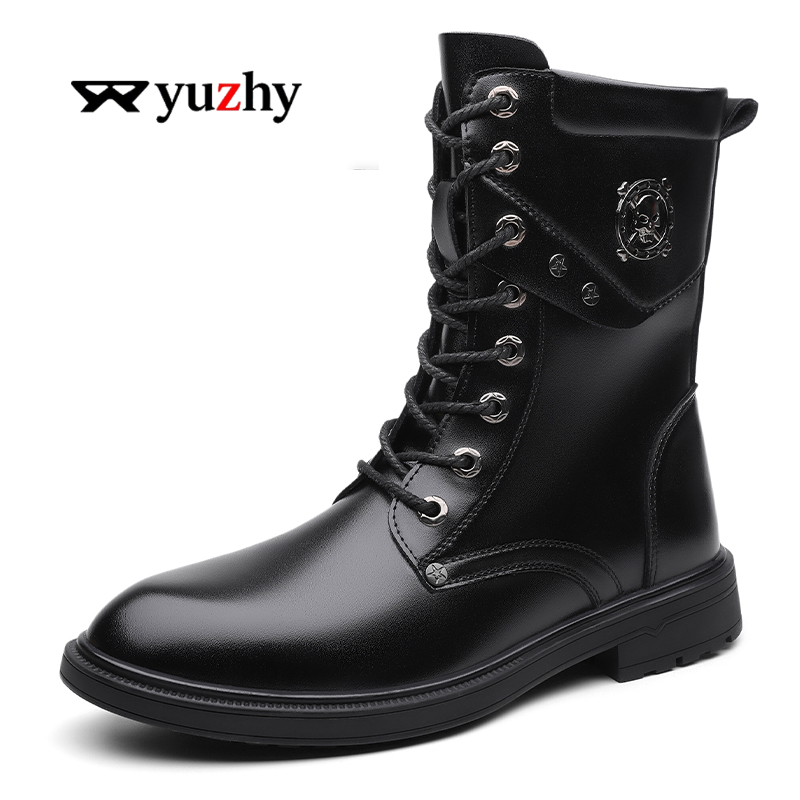 Men'S Shoes Black And White - Unisexowe buty zimowe na platformie z