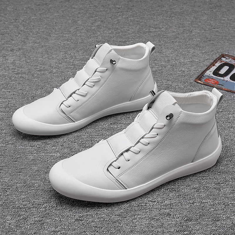 Boat Shoe Leather - Męskie sneakersy na platformie ze skóry