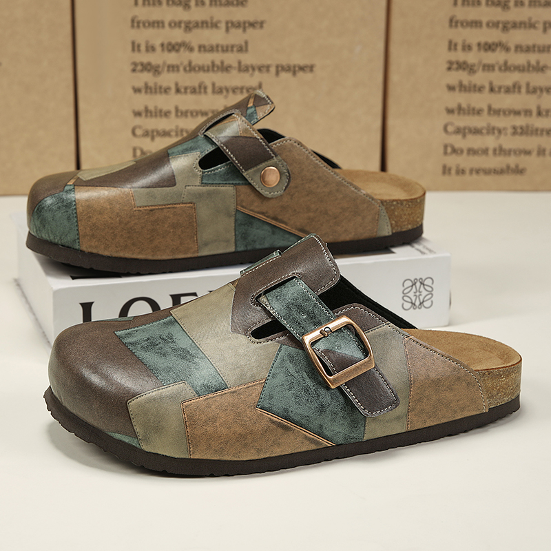 Men Shoes On Sale - Unisexowe korkowe klapki z zakrytymi palcami,