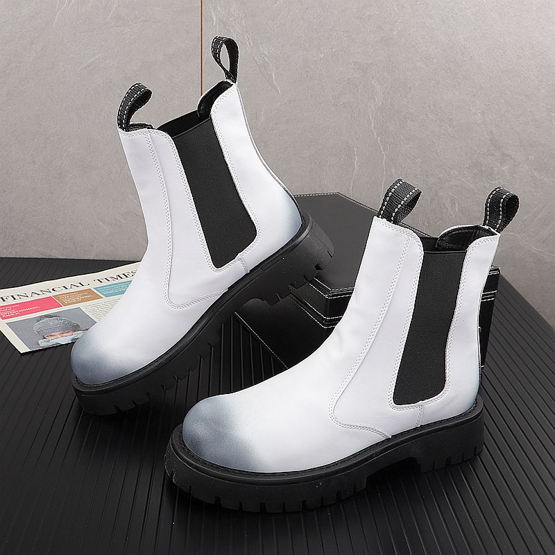 Men'S Shoes Black And White - Męskie luksusowe buty z prawdziwej skóry,