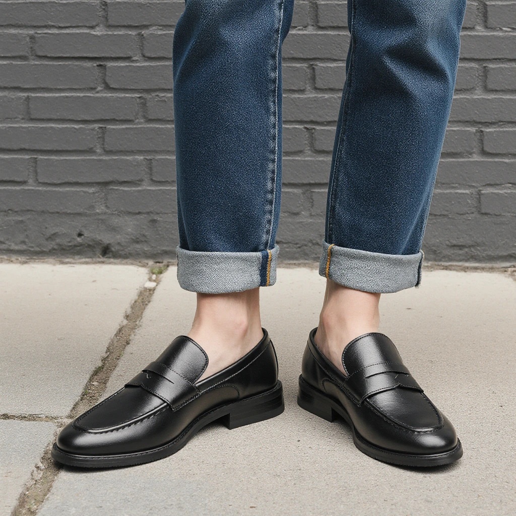 Męskie czarne mokasyny penny,  – Men'S Shoes Hugo Boss recenzja i cena