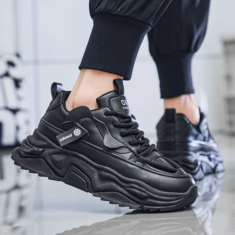 Czarne platformowe tenisówki m – Men Shoes On Sale recenzja i cena
