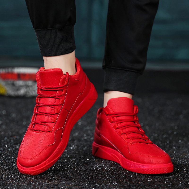 Czerwone męskie skórzane buty  – Boat Shoe Leather recenzja i cena