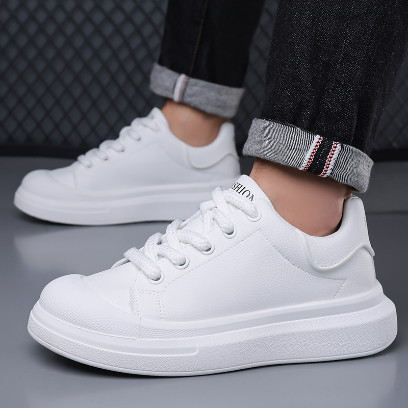 Męskie białe skórzane buty na  – Boat Shoe Leather recenzja i cena